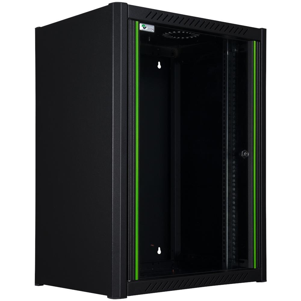 Armadio Rack 19'' RWM16U45BL a muro 16 unità sezione unica prof 600mm Colore Nero - Foto 1