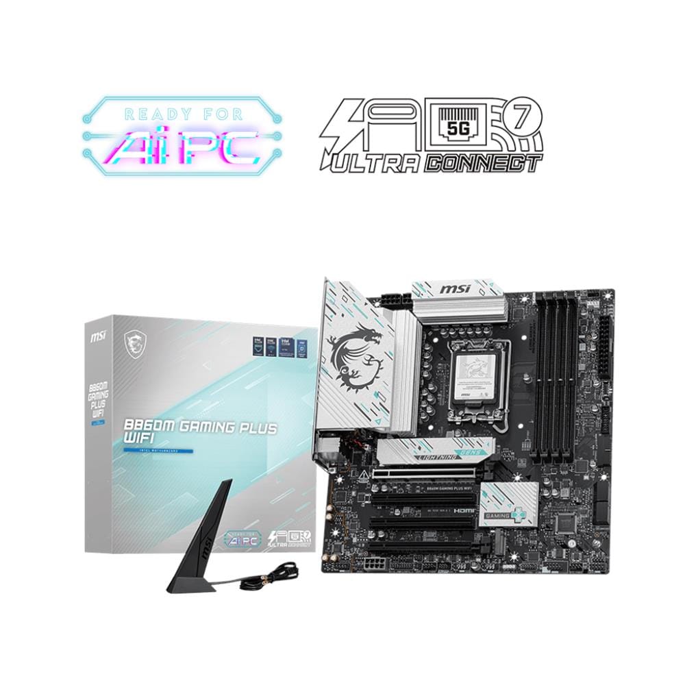 Scheda Madre GAMING PLUS B860M WIFI Socket SP5 Chipset Intel B860 Micro-ATX - Foto 1