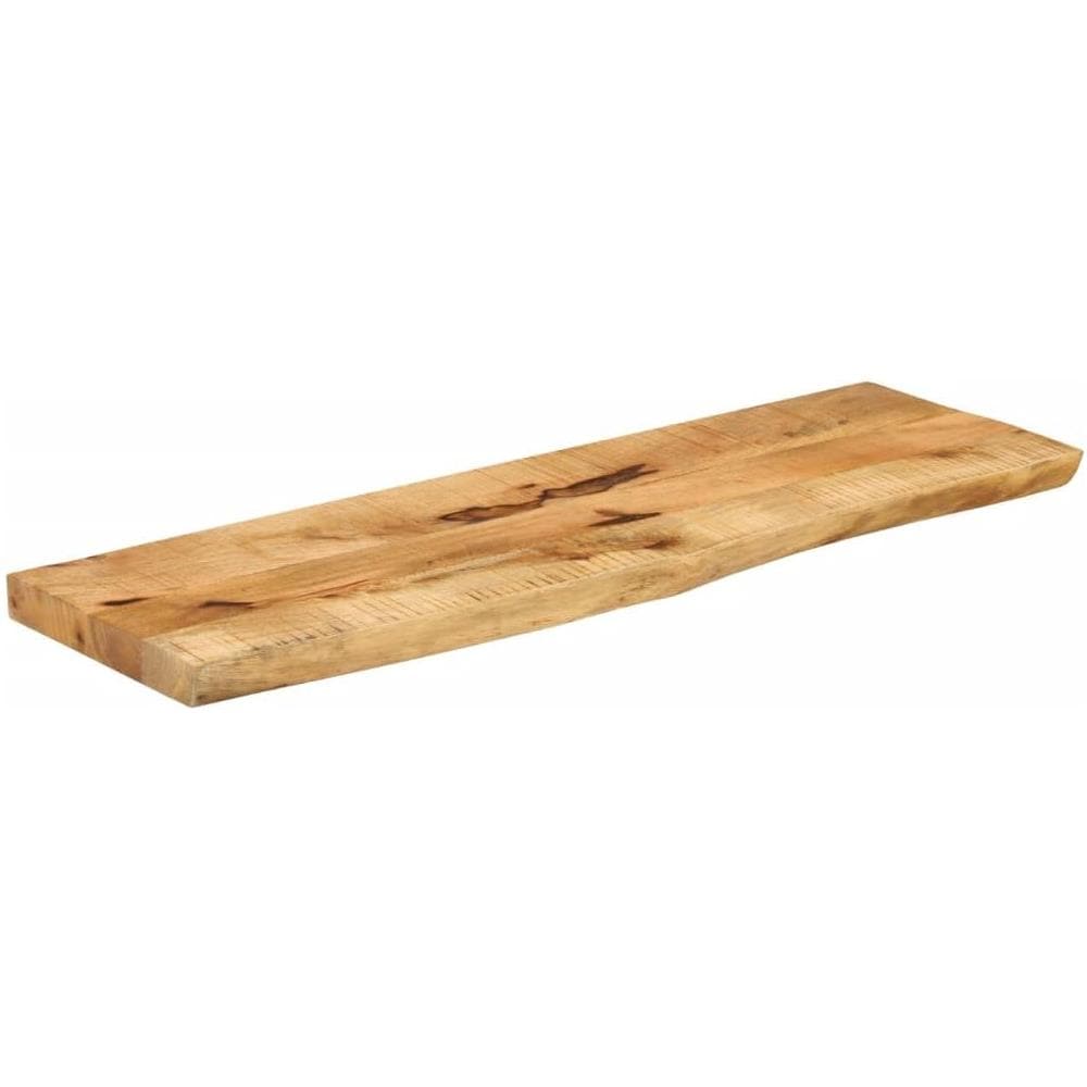 Piano Tavolo 120x40x3,8 cm Bordi Vivi Legno di Mango Grezzo - Foto 2