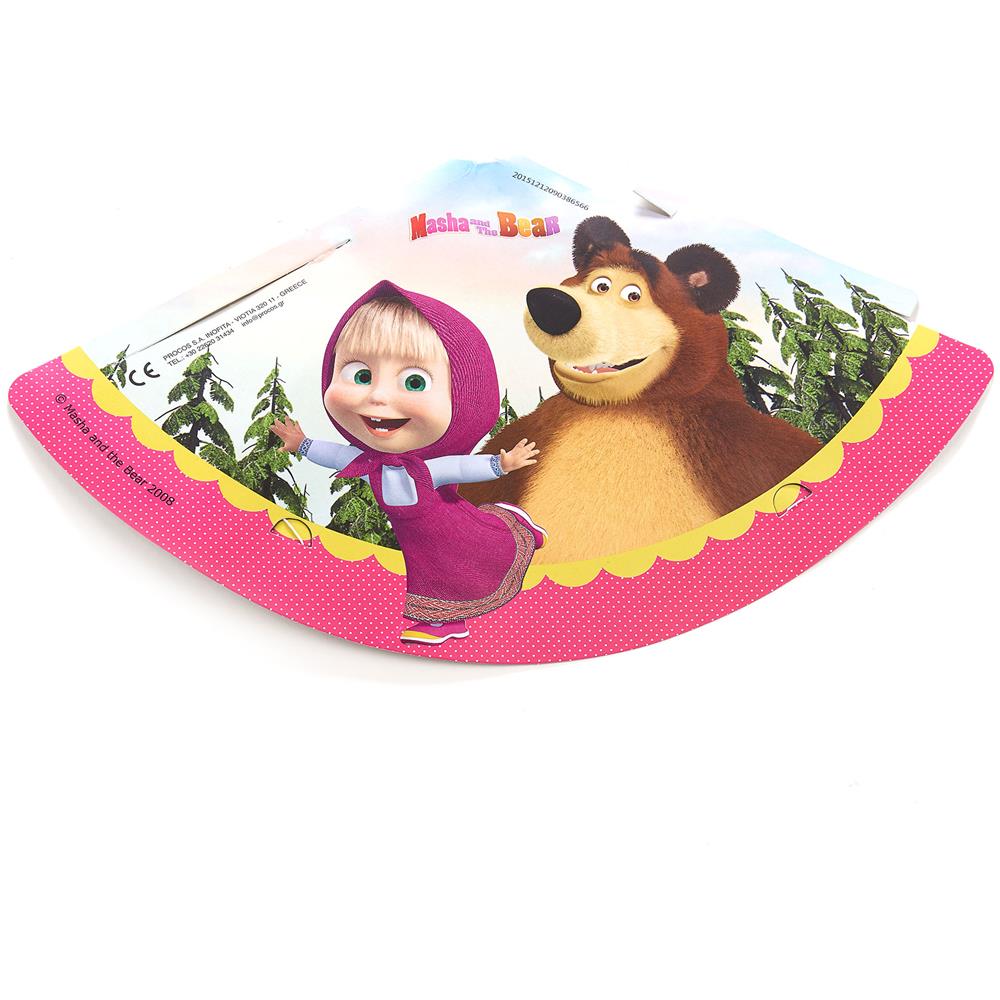 86566 - Cappellini Carta Masha E Orso, 6 Pezzi, Multicolore - Foto 3