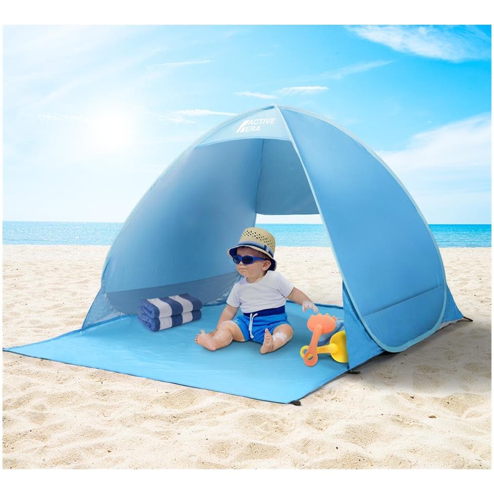 Tenda Da Spiaggia Automontante Istantanea - Protezione Solare Upf 50+ Dai Raggi Uv - Include Custodia Per Il Trasporto E Picchetti - Foto 2