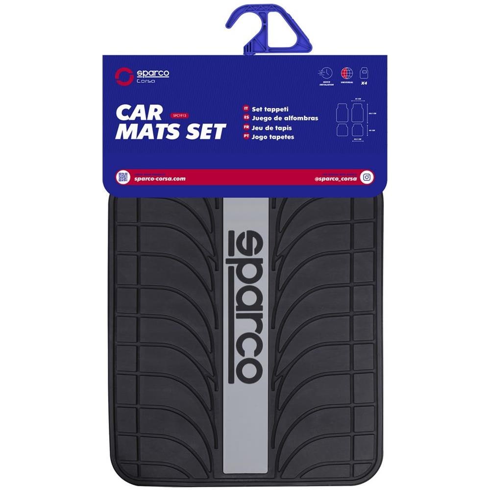 Set Spc1913 Completo Tappetini Auto In Pvc Universale Nero /grigio - Foto 4
