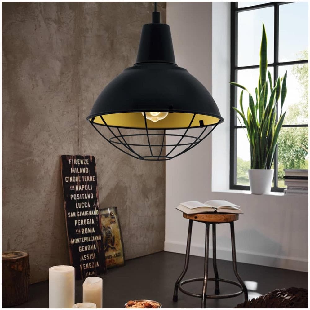 Lampada Da Soffitto Cannington Nera E Oro - Foto 2