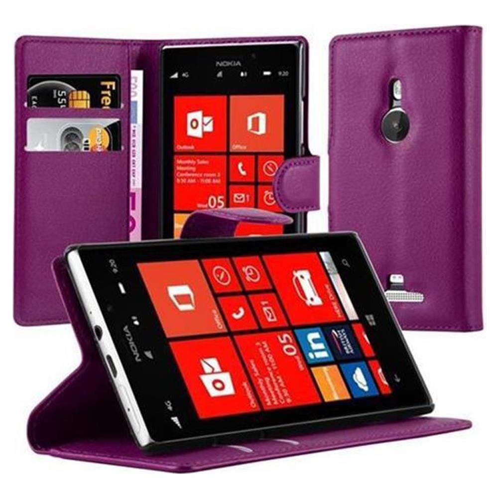Custodia Compatibile Con Nokia Lumia 925 In Violetta Ametista - Coperchio Protettiva Con Chiusura Magnetica, Funzione Stand E Tasca Per Le Carte - Foto 1