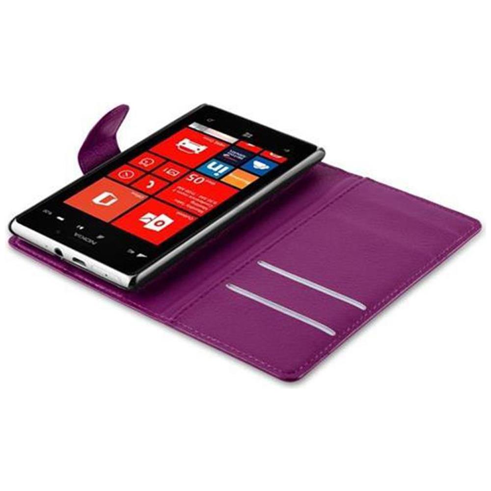 Custodia Compatibile Con Nokia Lumia 925 In Violetta Ametista - Coperchio Protettiva Con Chiusura Magnetica, Funzione Stand E Tasca Per Le Carte - Foto 2