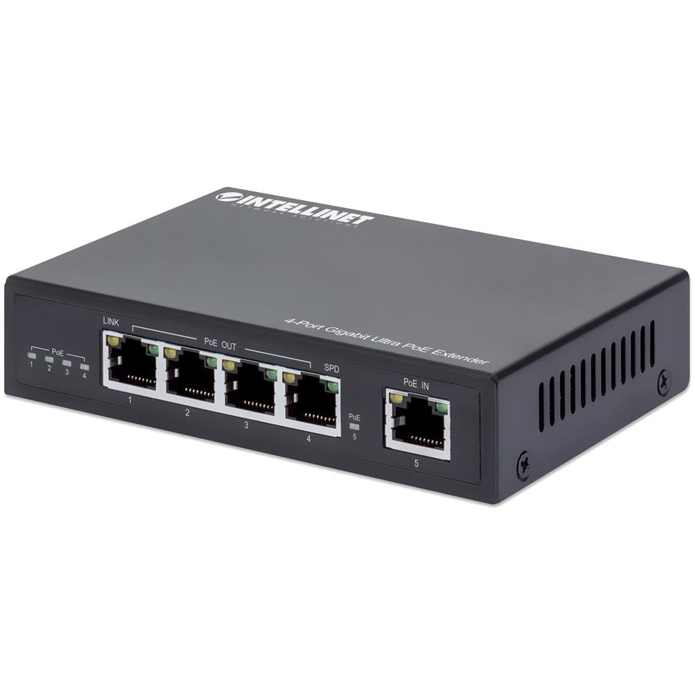 561617 Moltiplicatore Di Rete Trasmettitore Di Rete Nero 10, 100, 1000 Mbit /s (4-port Ultra Poe Extender- Iee - Foto 1