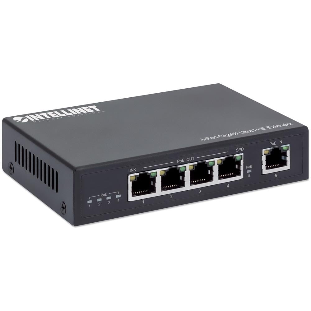 561617 Moltiplicatore Di Rete Trasmettitore Di Rete Nero 10, 100, 1000 Mbit /s (4-port Ultra Poe Extender- Iee - Foto 2
