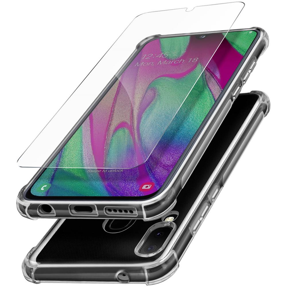 Pack Protezione Samsung Galaxy A40 Cover + Vetro Temperato Trasparente - Foto 5