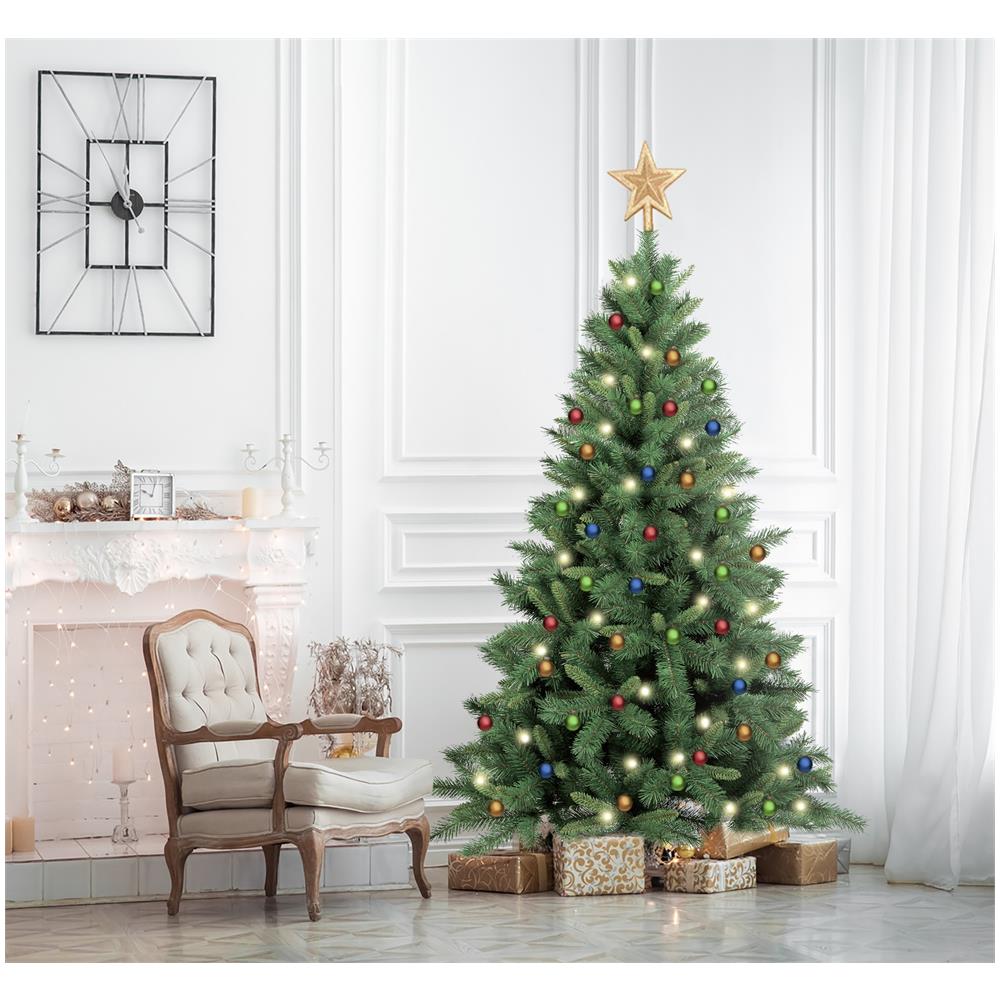 Albero Di Natale 180 Cm Amsterdam, Pino Artificiale, Albero Effetto Reale, Alberello Natalizio Extra Folto, 91x91 H180 Cm, Verde - Foto 2