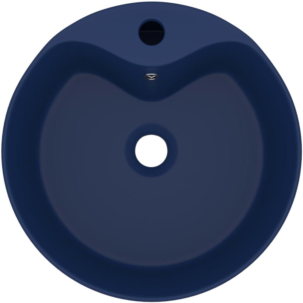 Lavandino con Troppopieno Blu Scuro Opaco 36x13 cm in Ceramica - Foto 2
