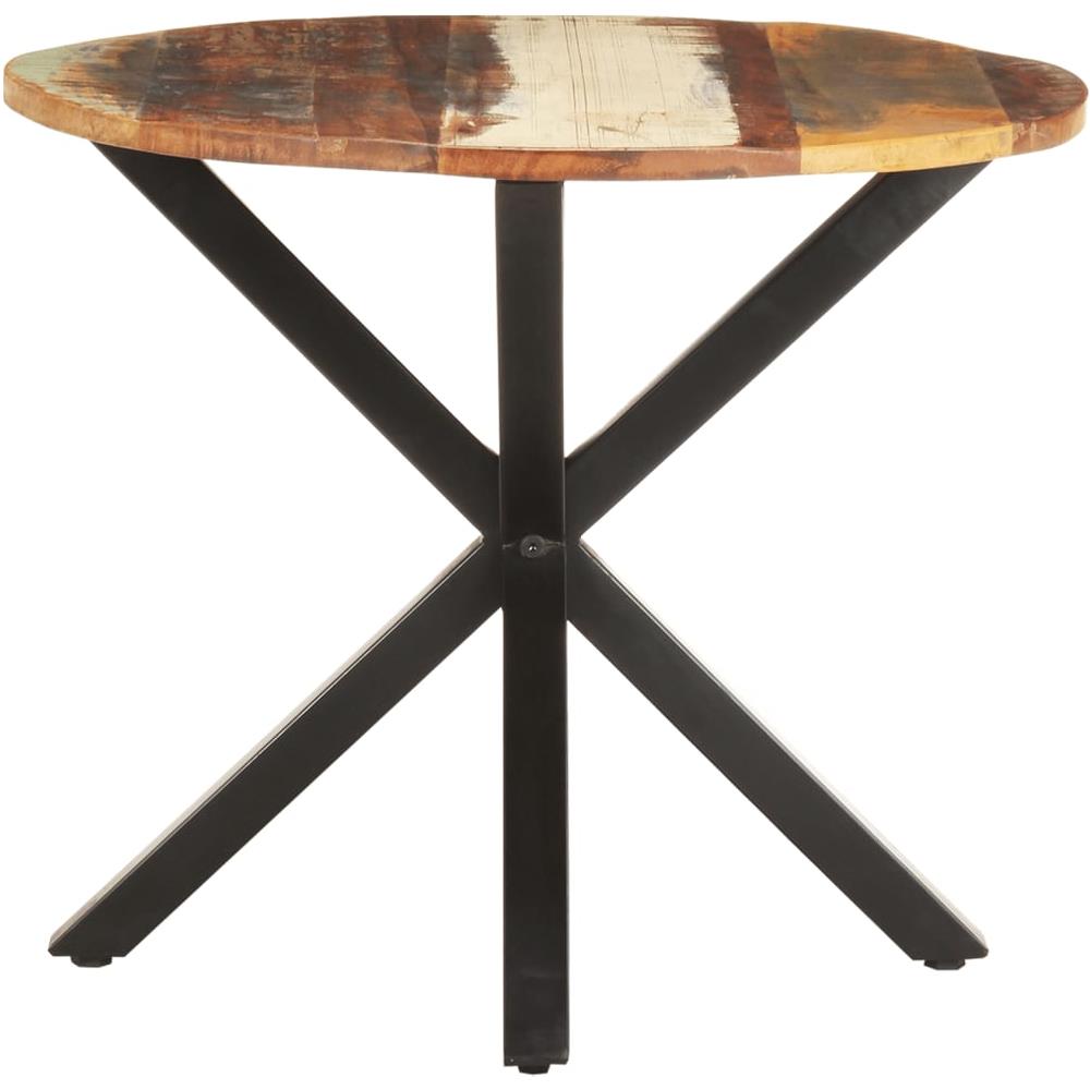 Tavolino Di Servizio 68x68x56 Cm In Legno Massello Di Recupero - Foto 2