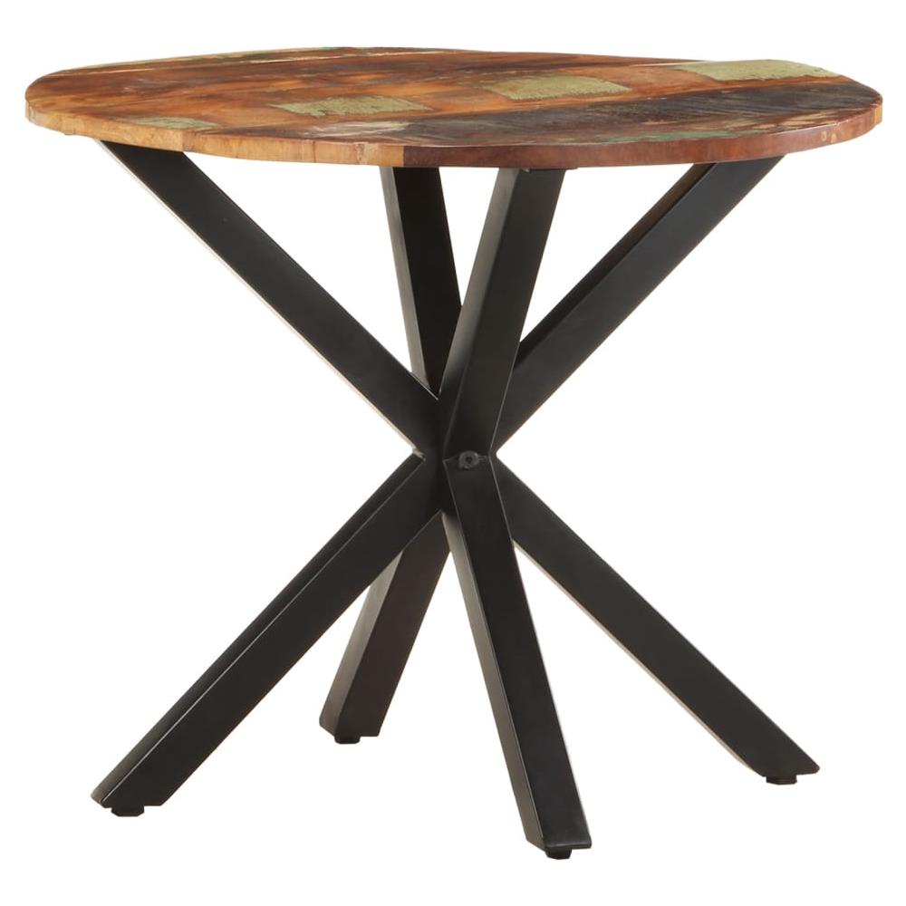 Tavolino Di Servizio 68x68x56 Cm In Legno Massello Di Recupero - Foto 11