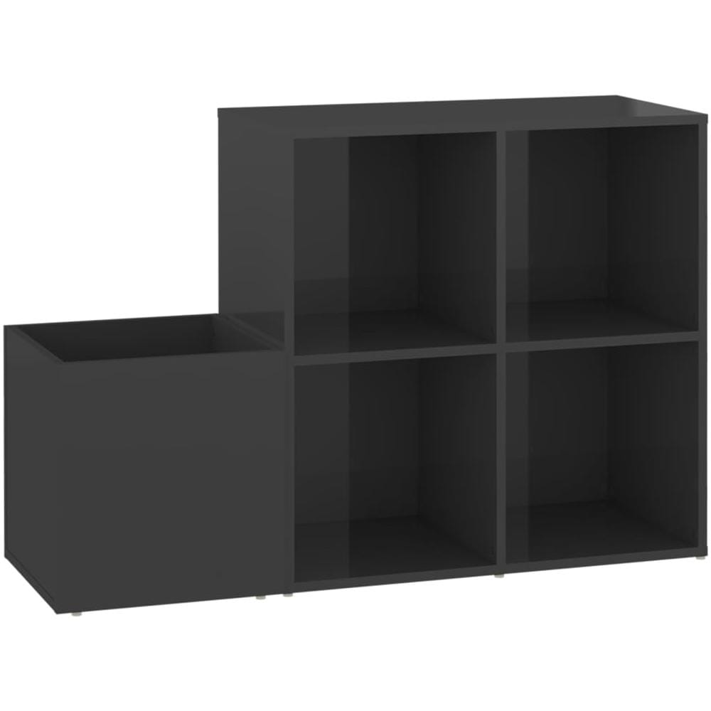 Scarpiera Ingresso Grigio Lucido 105x35,5x70 Legno Multistrato - Foto 1