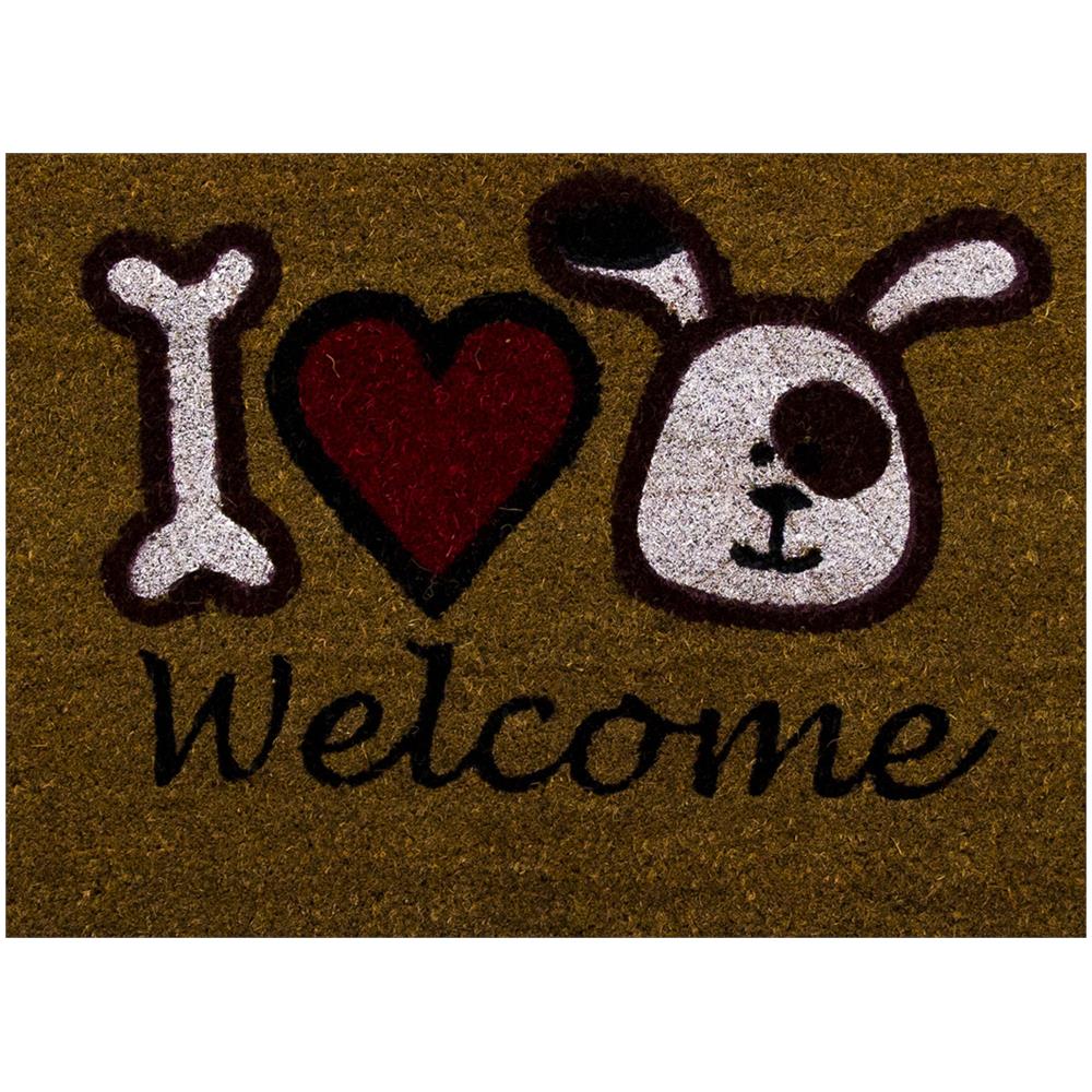 Zerbini Entrata Ingresso Casa Da Esterno Antiscivolo In Cocco Varie Fantasie 70x40 Welcome Dog - Foto 2