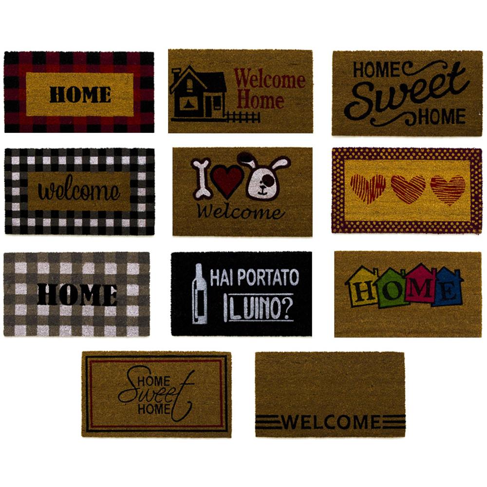 Zerbini Entrata Ingresso Casa Da Esterno Antiscivolo In Cocco Varie Fantasie 70x40 Welcome Dog - Foto 4