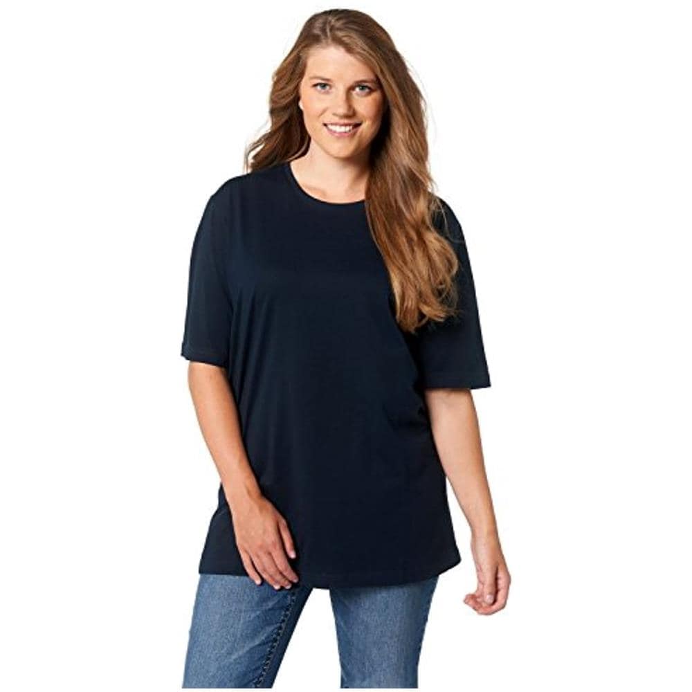 Ulla Popken T-shirt, Rundhals, Blau (blau 71), 52 (taglia Del Produttore: 46+) Donna - Foto 1