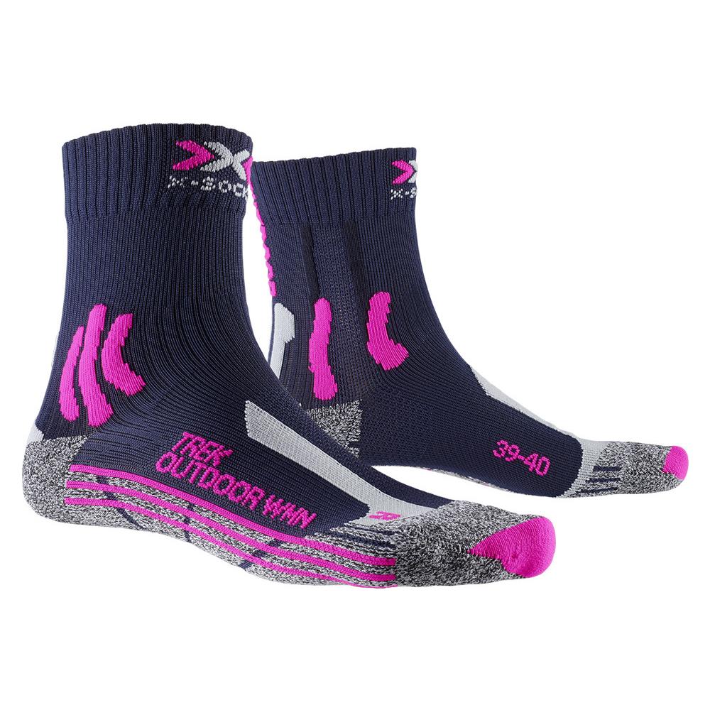 Calze X-socks® 4.0 Trek Outdoor Wmn Trekking Hiking Donna - 35-36 Midnight Blue Pink Grey Melang - Foto 1