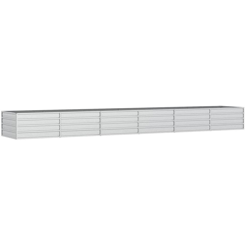 Letto Rialzato Giardino 480x80x45 cm in Acciaio Zincato Argento - Foto 1