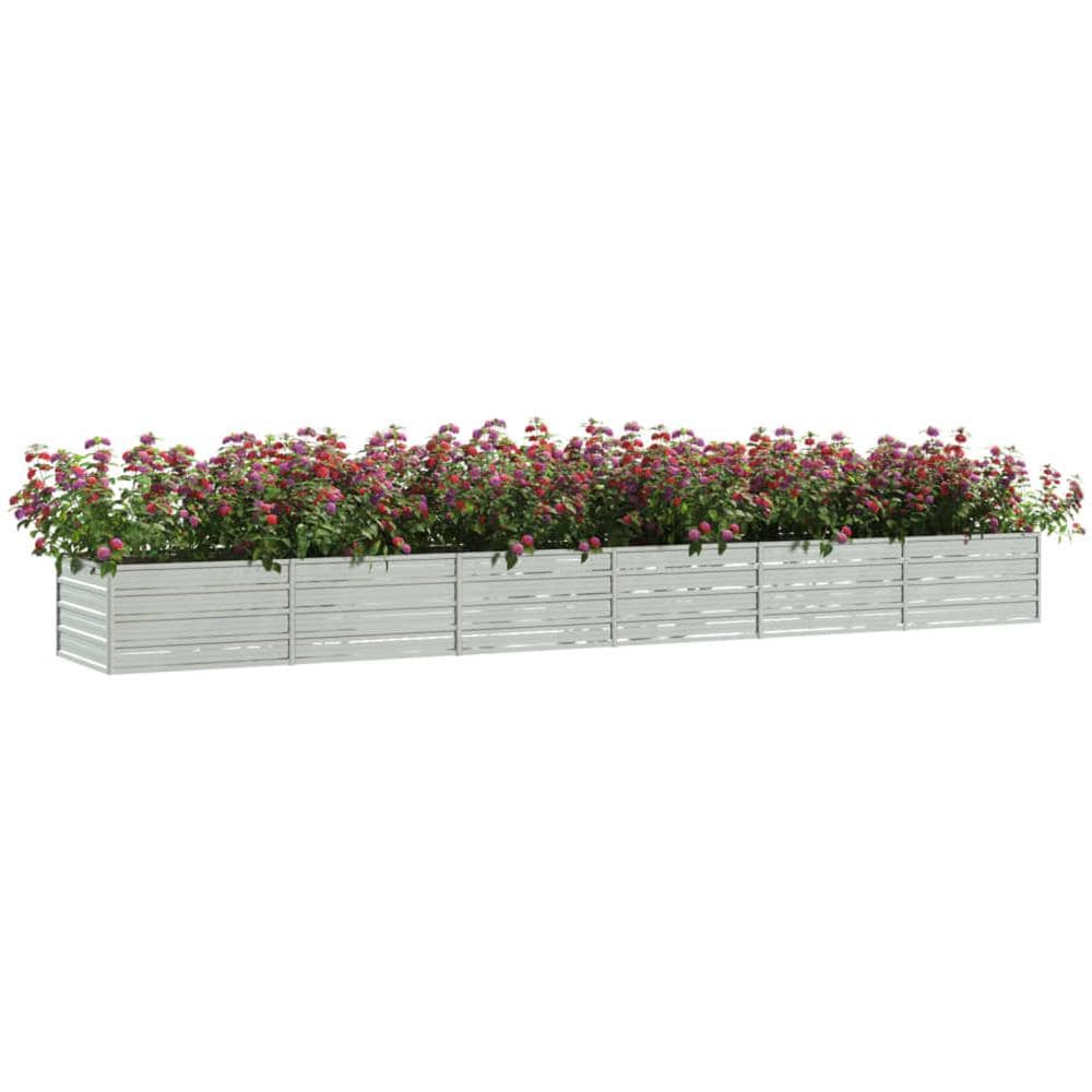Letto Rialzato Giardino 480x80x45 cm in Acciaio Zincato Argento - Foto 2