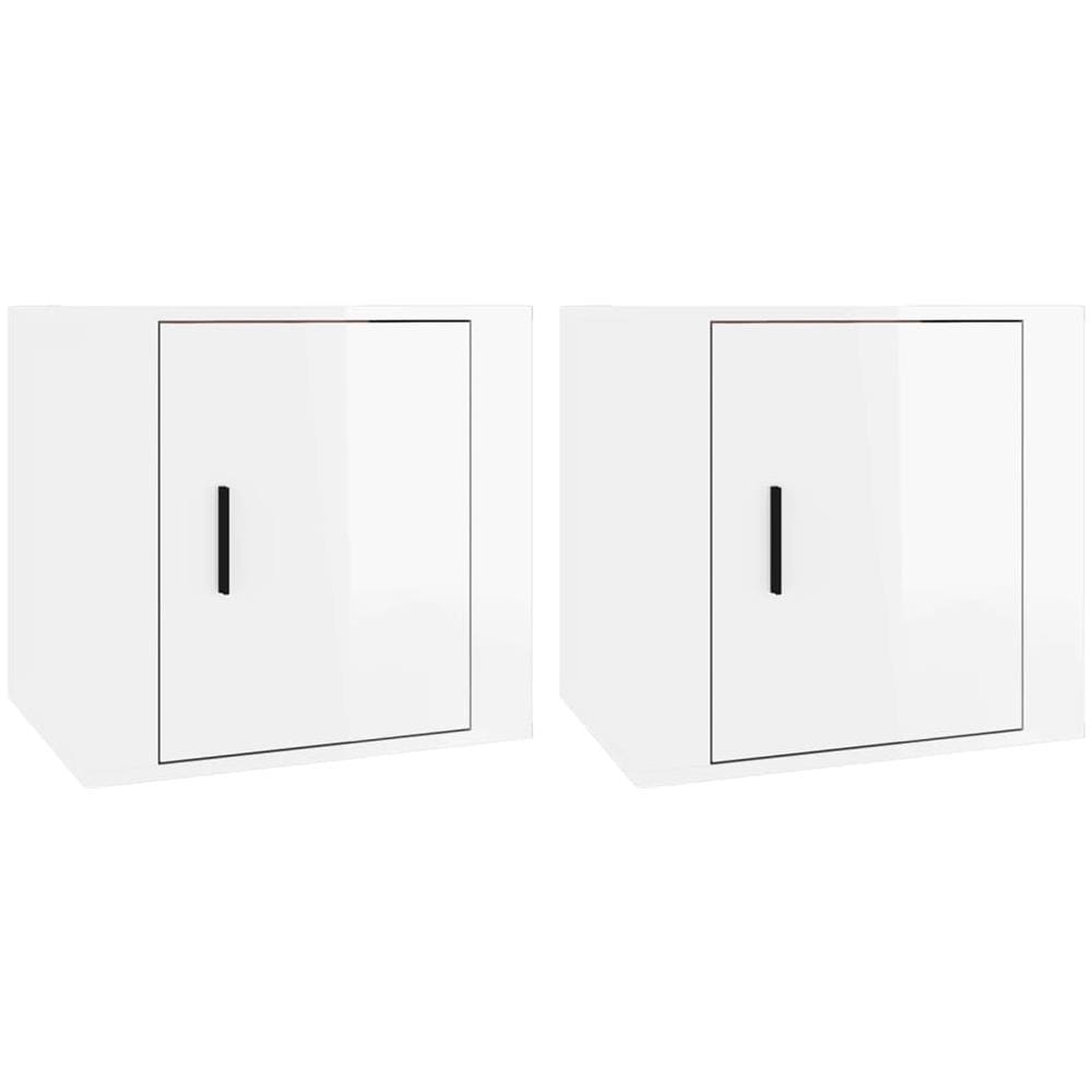 Comodini 2 Pz In Bianco Lucido 50x39x47 Cm - Foto 2