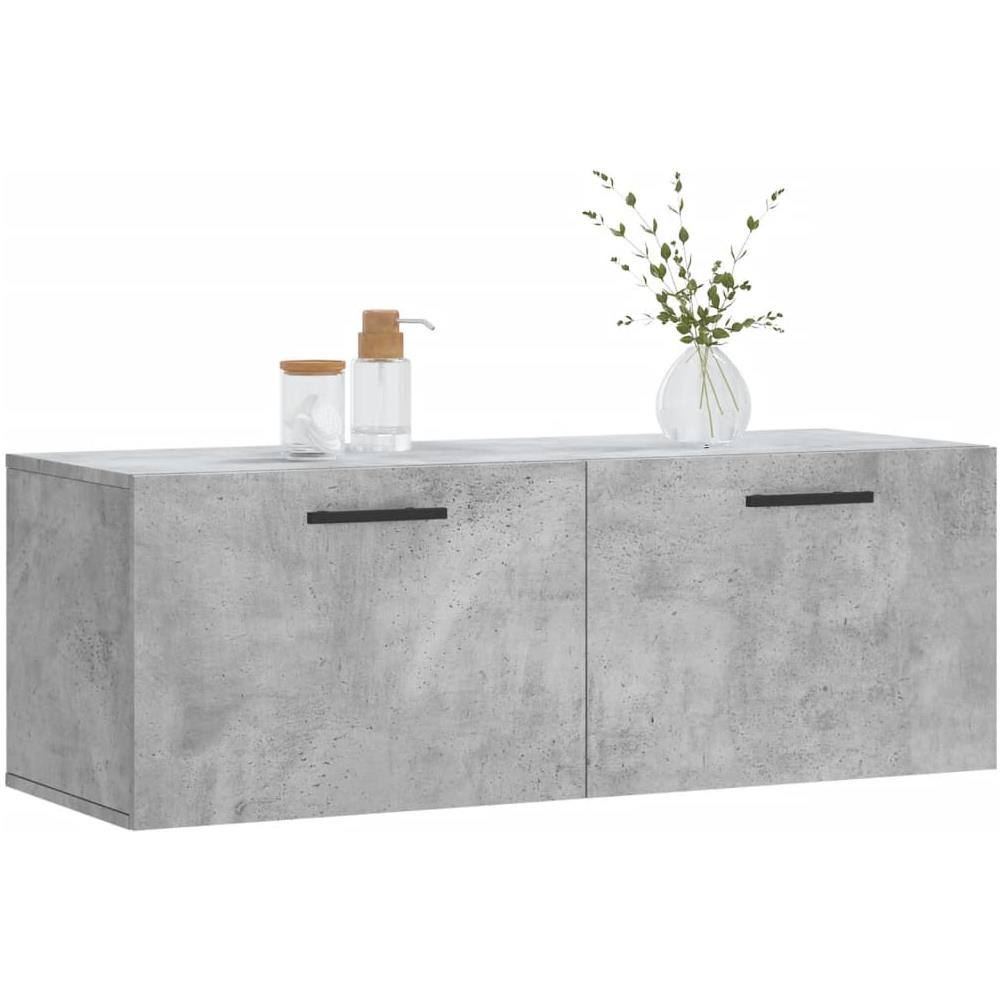 Mobile A Parete Grigio Cemento 100x36,5x35 Cm Legno Multistrato - Foto 3