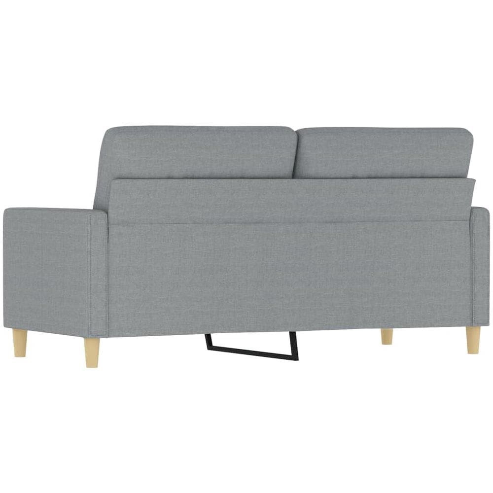 Divano A 2 Posti Grigio Chiaro 140 Cm In Tessuto - Foto 2
