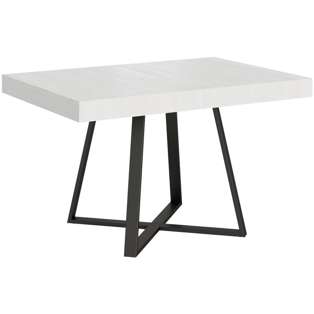 Tavolo allungabile 90x120/380cm Abbraccio bianco frassino gambe antracite - Foto 1