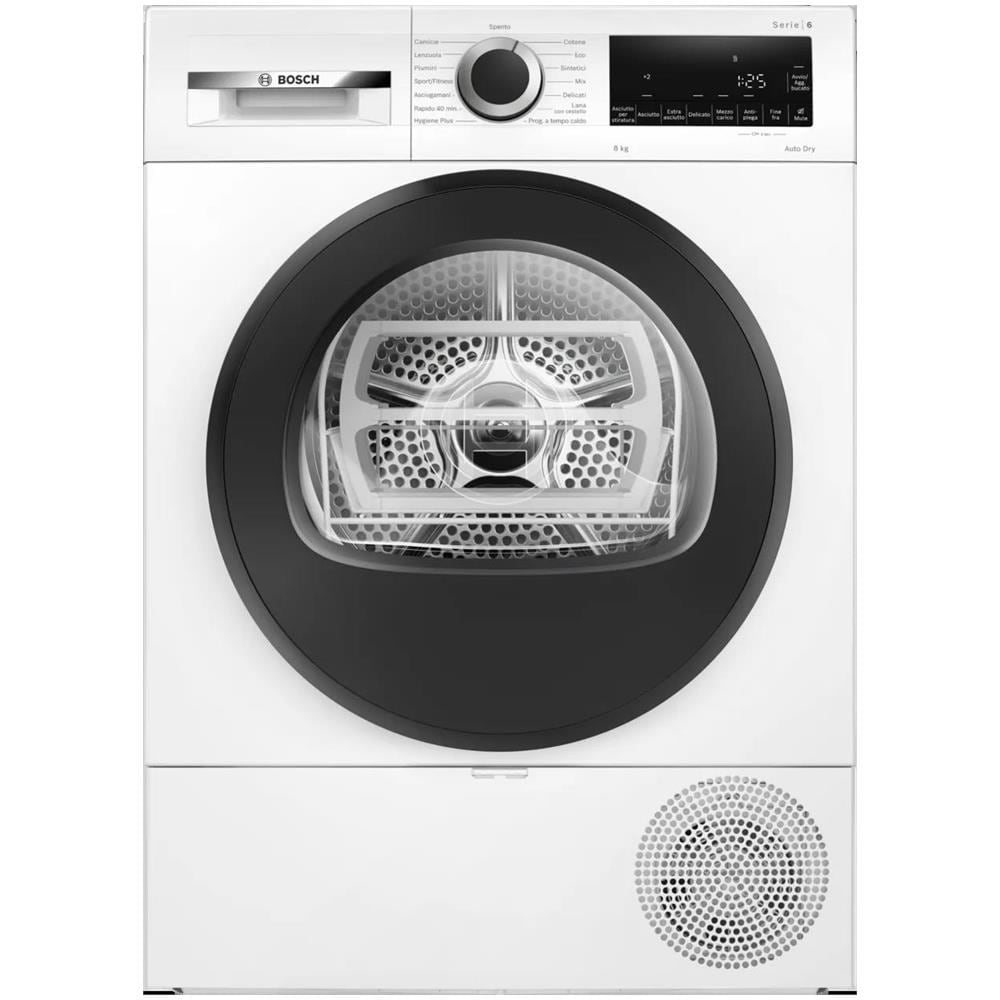 Asciugatrice WQG233D1II Serie 6 con Pompa di Calore 8 Kg Classe C Bianco - Foto 1