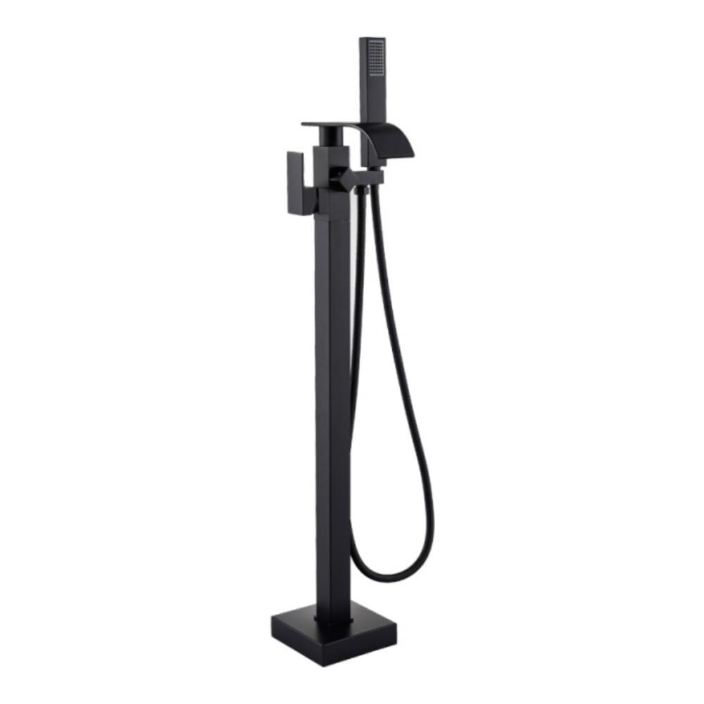 Rubinetto per vasca da bagno indipendente, Blackswan, Cascada tipo M52, modello nero opaco, misura 100 cm - Foto 1