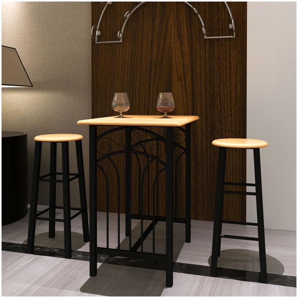 Tavolo Rettangolare Da Cucina Con 2 Sedie Set In Legno - Foto 2