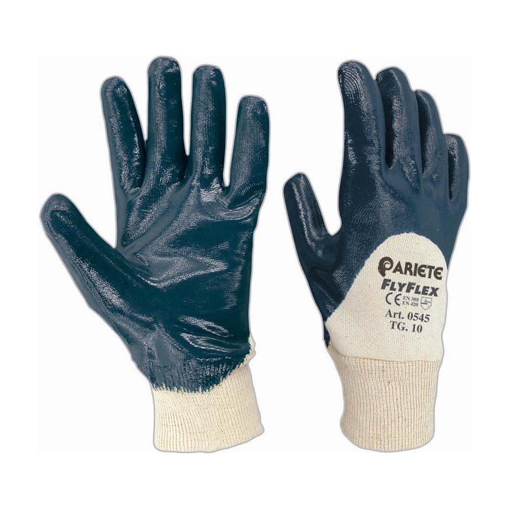 Guanti In Nbr Con Polsino In Maglia E Dorso Ricoperto Taglia 10 - Foto 1