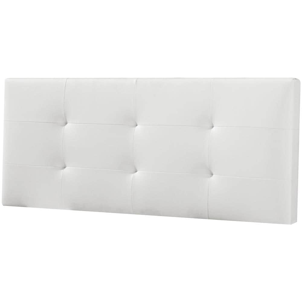 Testiera Di Letto Di Pelle Sintetica Carla 150x60 Bianco - Foto 1