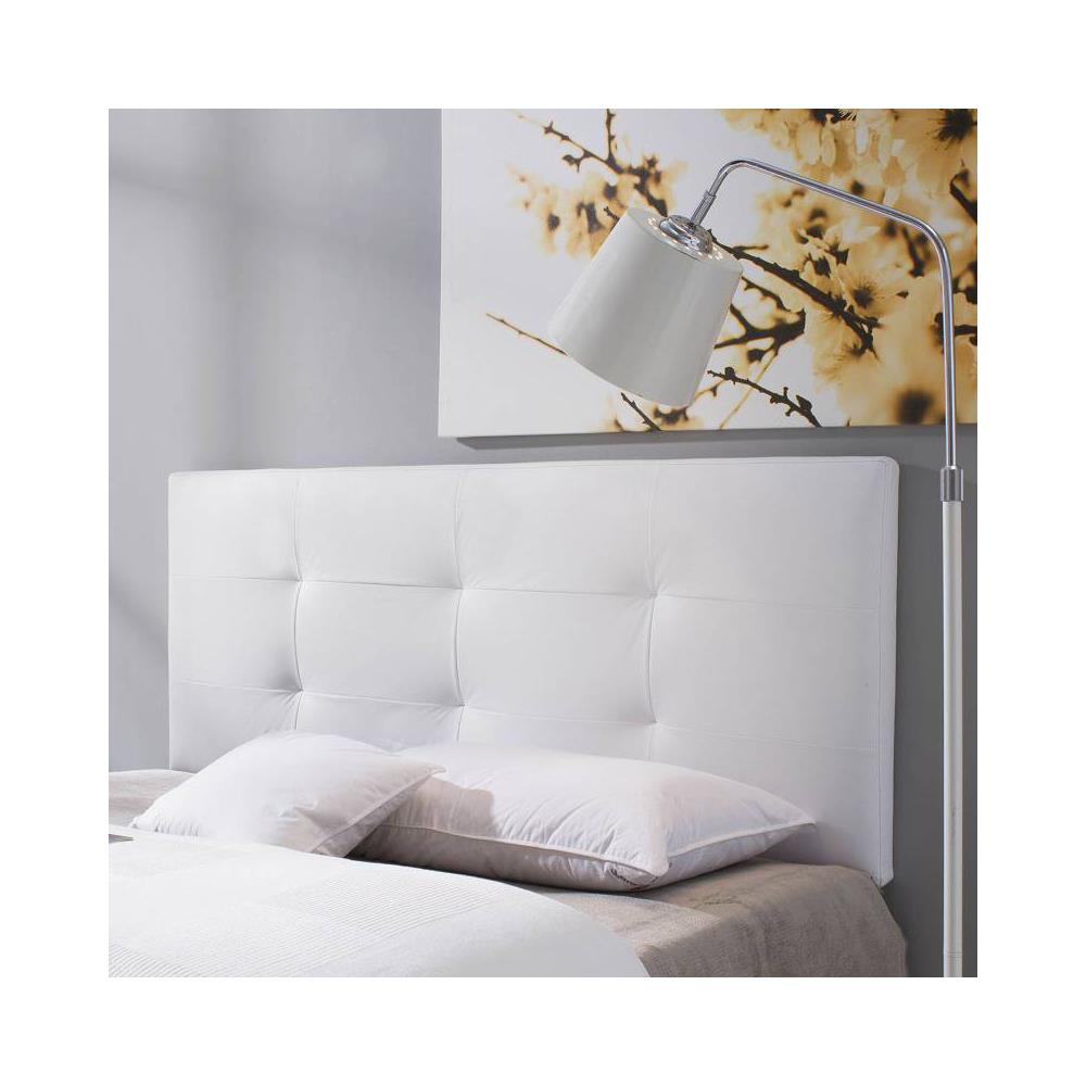 Testiera Di Letto Di Pelle Sintetica Carla 150x60 Bianco - Foto 2