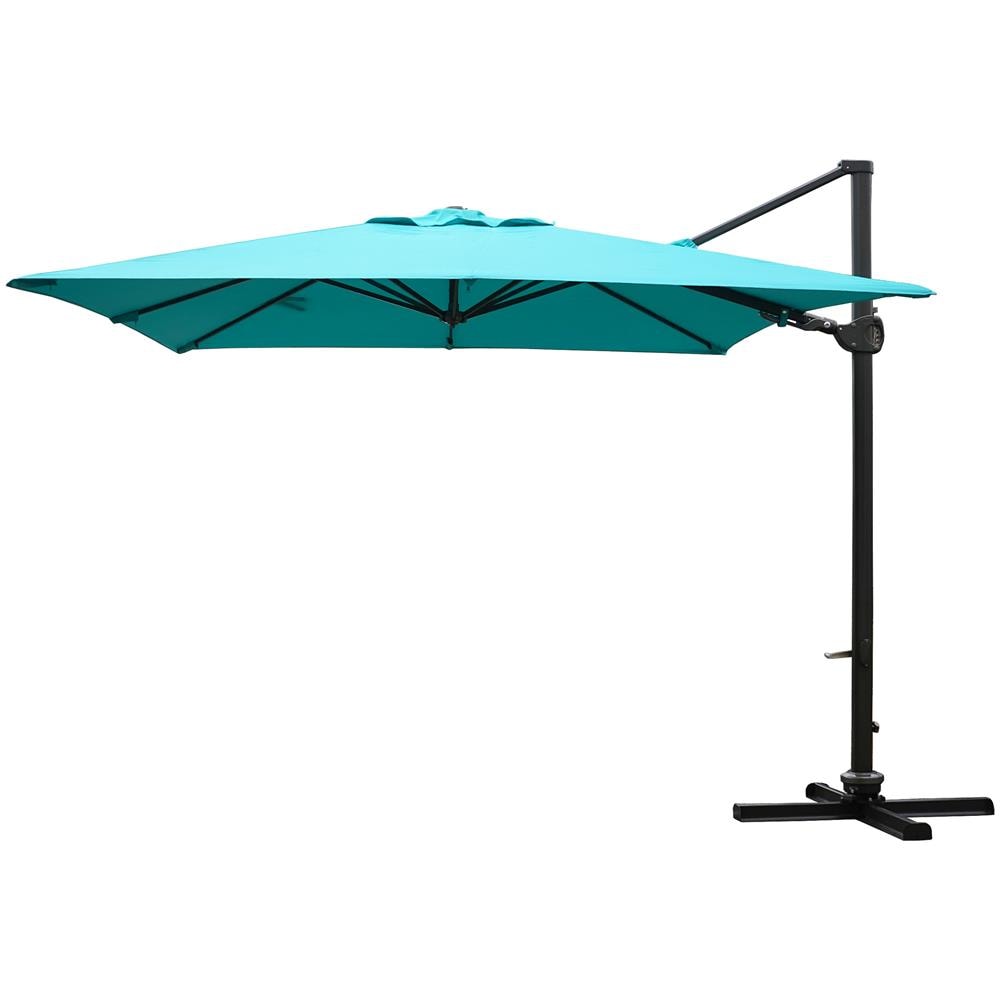Mendler - Ombrellone Parasole Decentrato Hwc-a96 3x3m Avorio Grigio