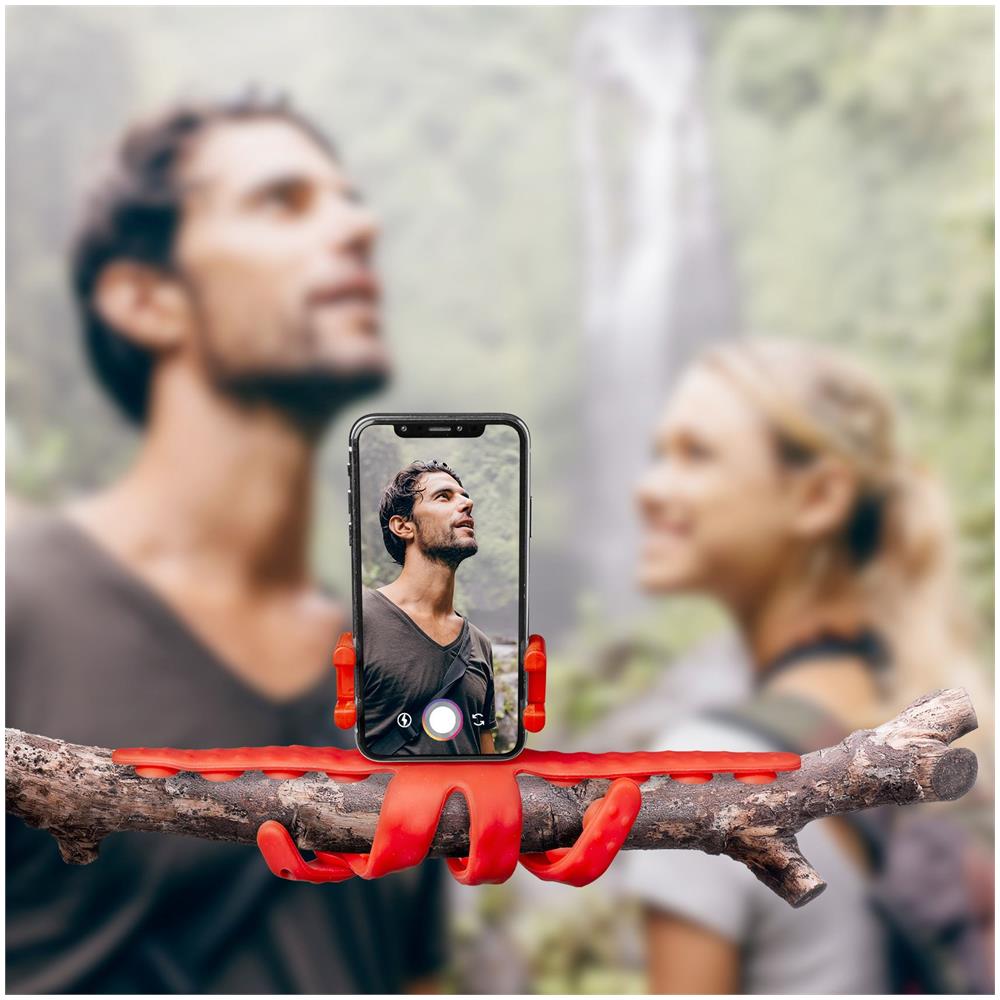 Squiddy Max Treppiede Flessibile per Fotocamere e Smartphone - Colore Rosso - Foto 5