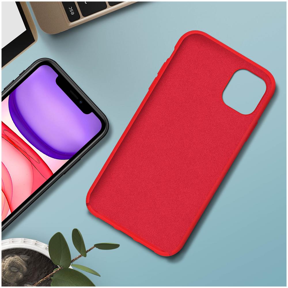 Cover Silicone Apple Iphone 11 Semi-rigida Opaca Finitura Soft Touch Rosso - Foto 5