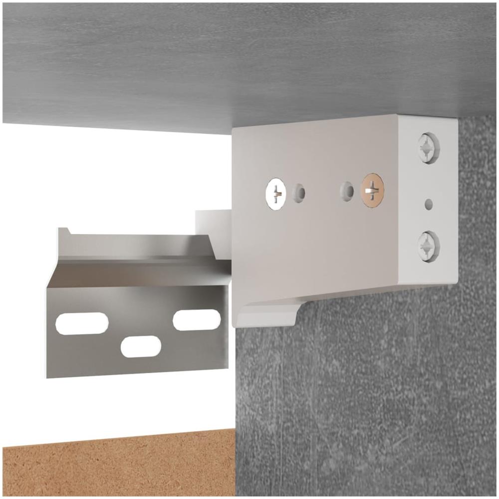 Comodino Grigio Cemento 30,5x30x30 cm in Truciolato - Foto 8