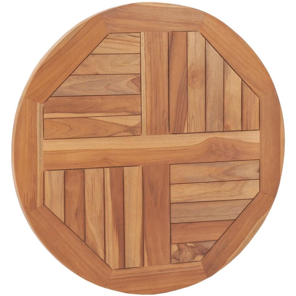 Piano Tavolo in Legno Massello di Teak Rotondo 2,5 cm 60 cm - Foto 2