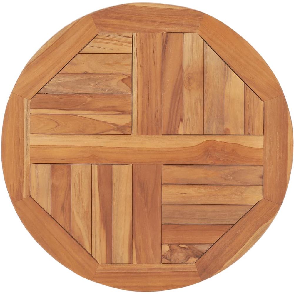 Piano Tavolo in Legno Massello di Teak Rotondo 2,5 cm 60 cm - Foto 1