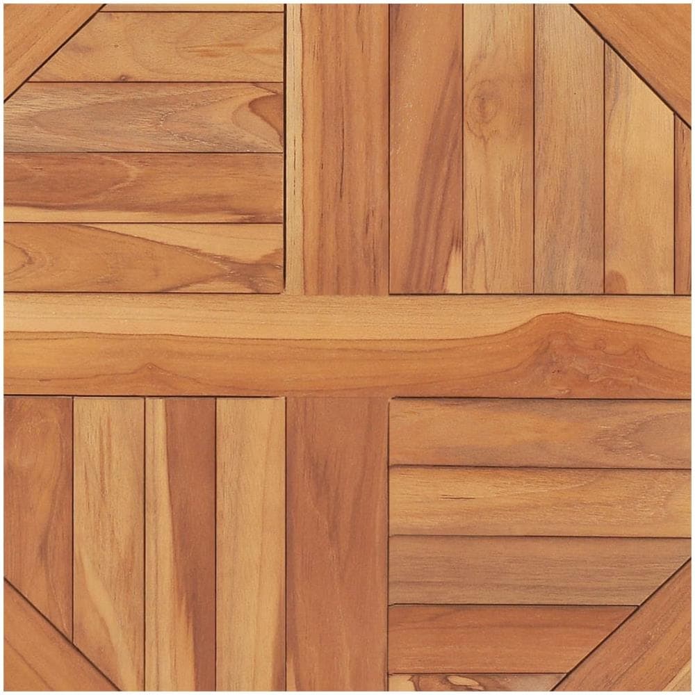 Piano Tavolo in Legno Massello di Teak Rotondo 2,5 cm 60 cm - Foto 3