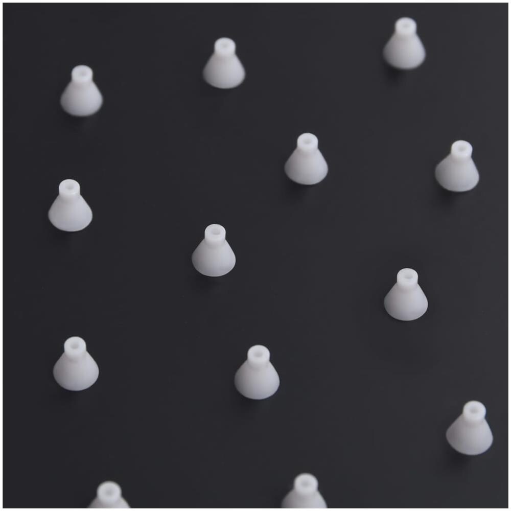 Testa Doccia a Pioggia in Acciaio Inox 25x25 cm Quadrata Nera - Foto 2