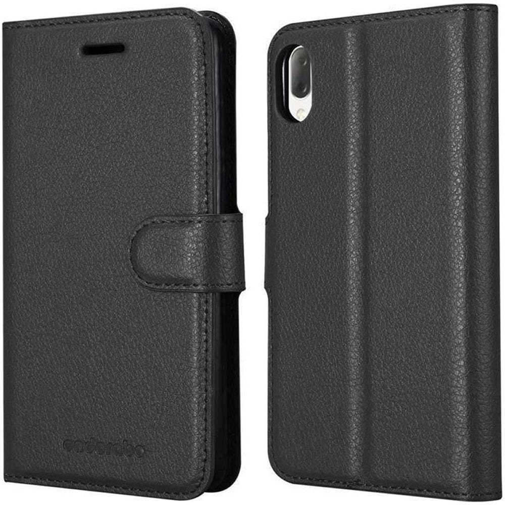 Custodia Compatibile Con Sony Xperia L3 In Nero Carbone - Coperchio Protettiva Con Chiusura Magnetica, Funzione Stand E Tasca Per Le Carte - Foto 8