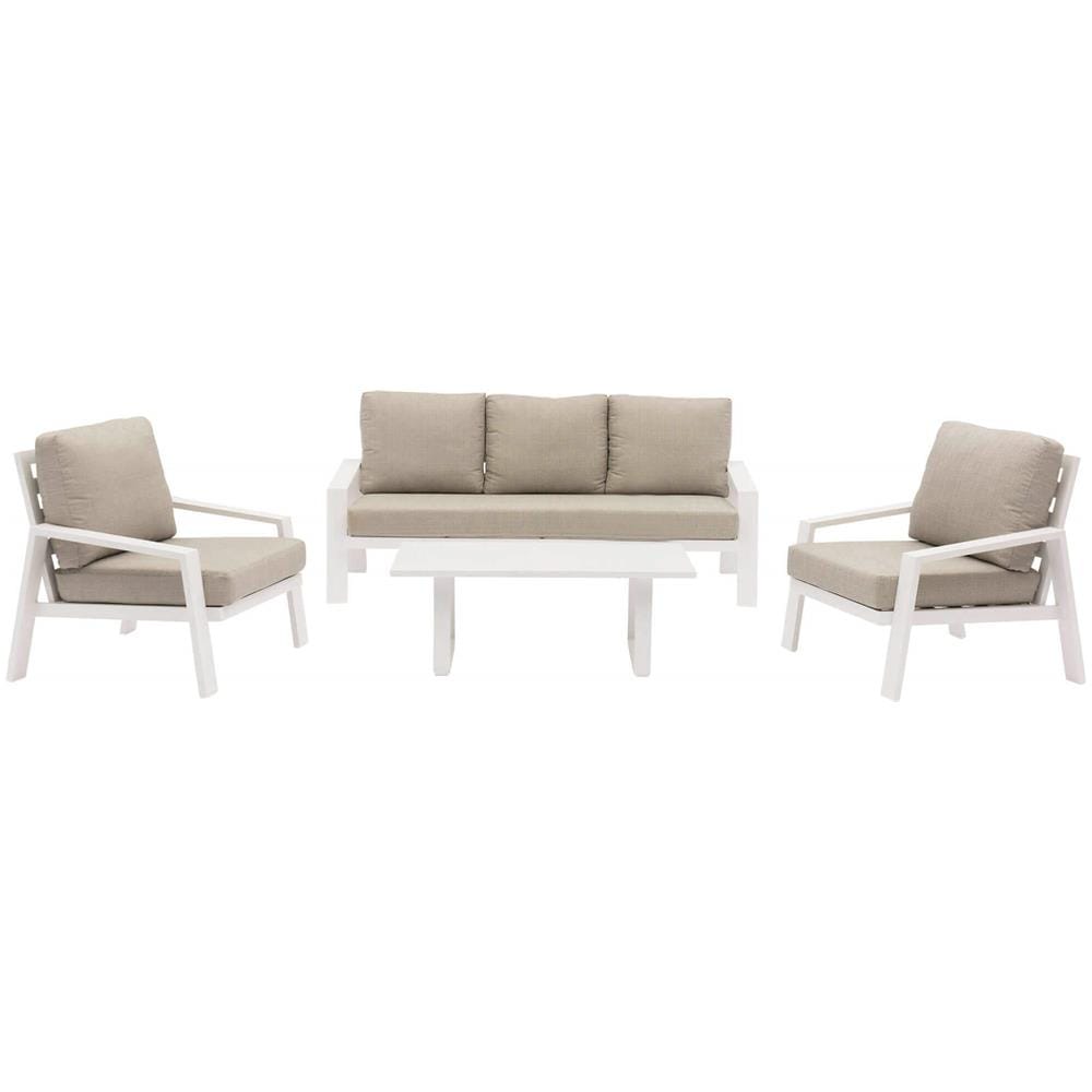 Percy - Salotto Da Giardino In Alluminio E Corda 5 Posti - Foto 1