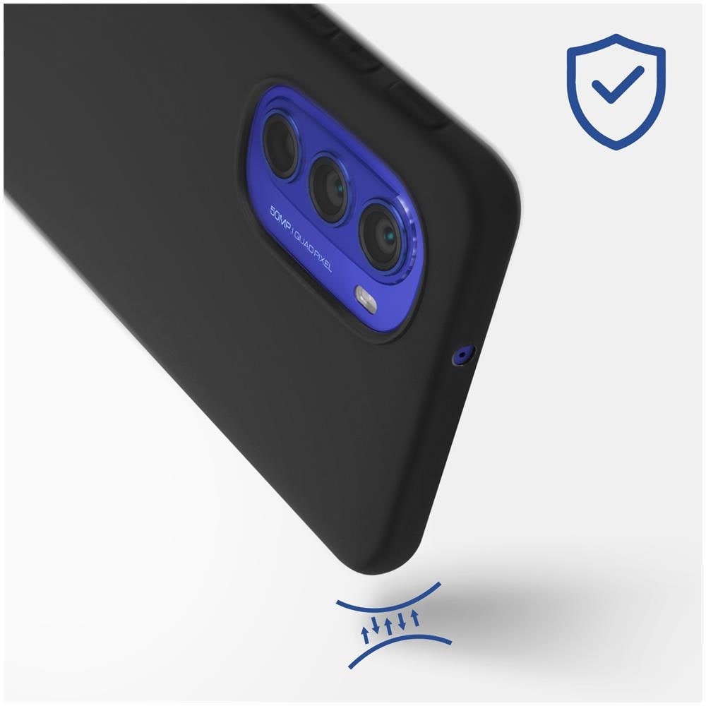 Cover Motorola Moto G51 5g Silicone Flessibile Finitura Opaca Nera - Foto 2