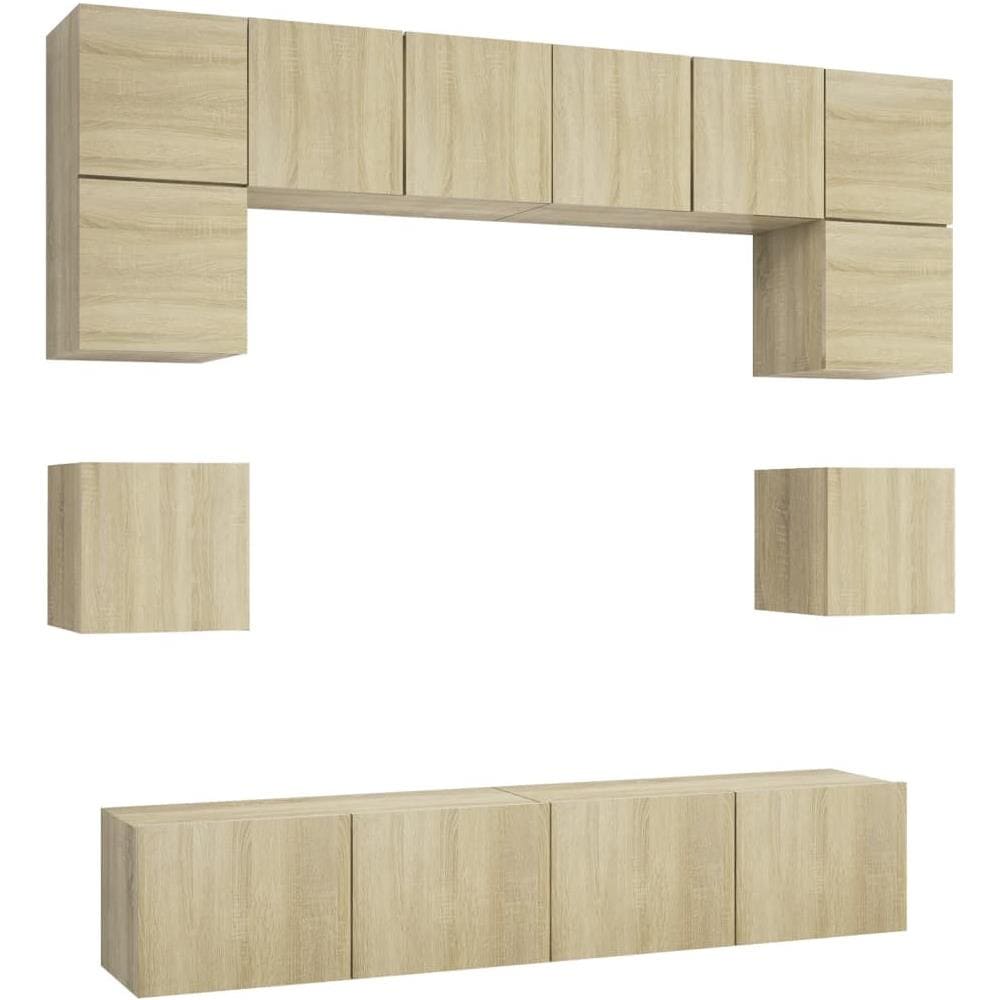 Set di Mobili TV 8 pz Rovere Sonoma in Legno Multistrato - Foto 1