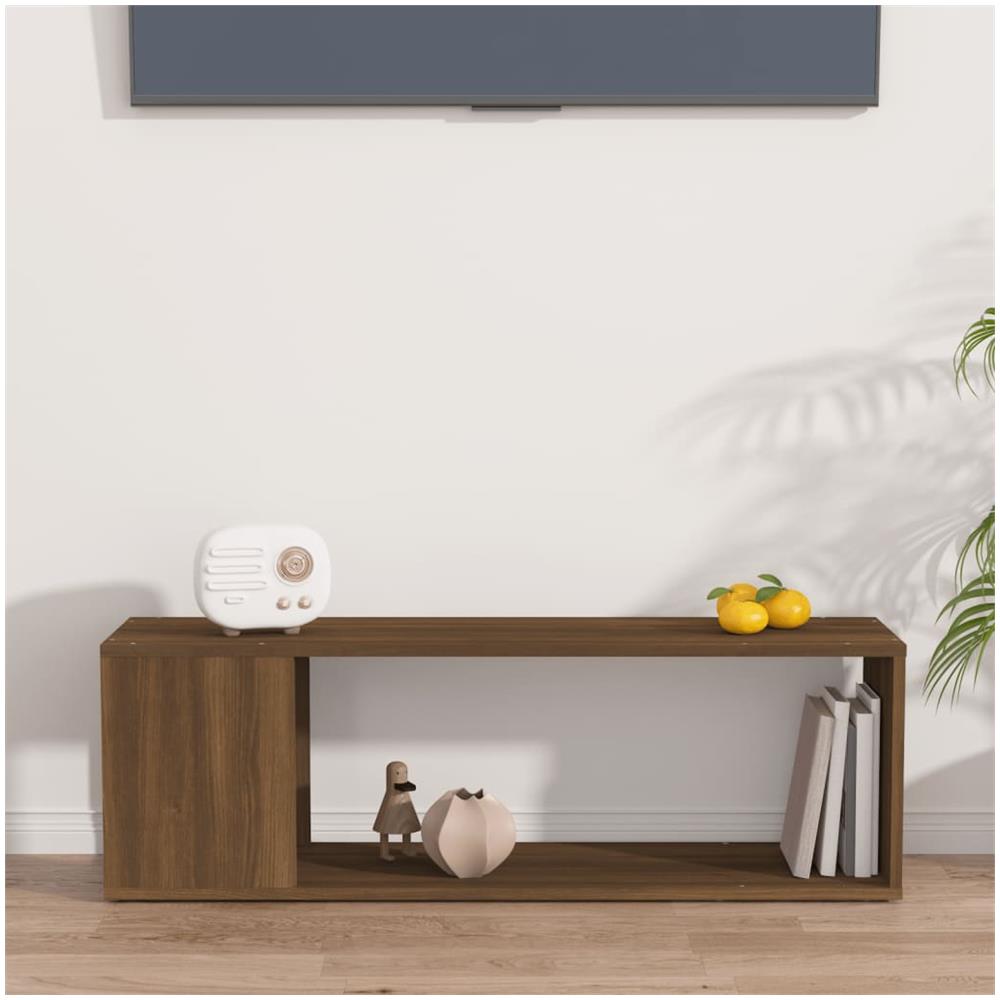 Mobile Tv Rovere Marrone 100x24x32 Cm In Legno Multistrato - Foto 2