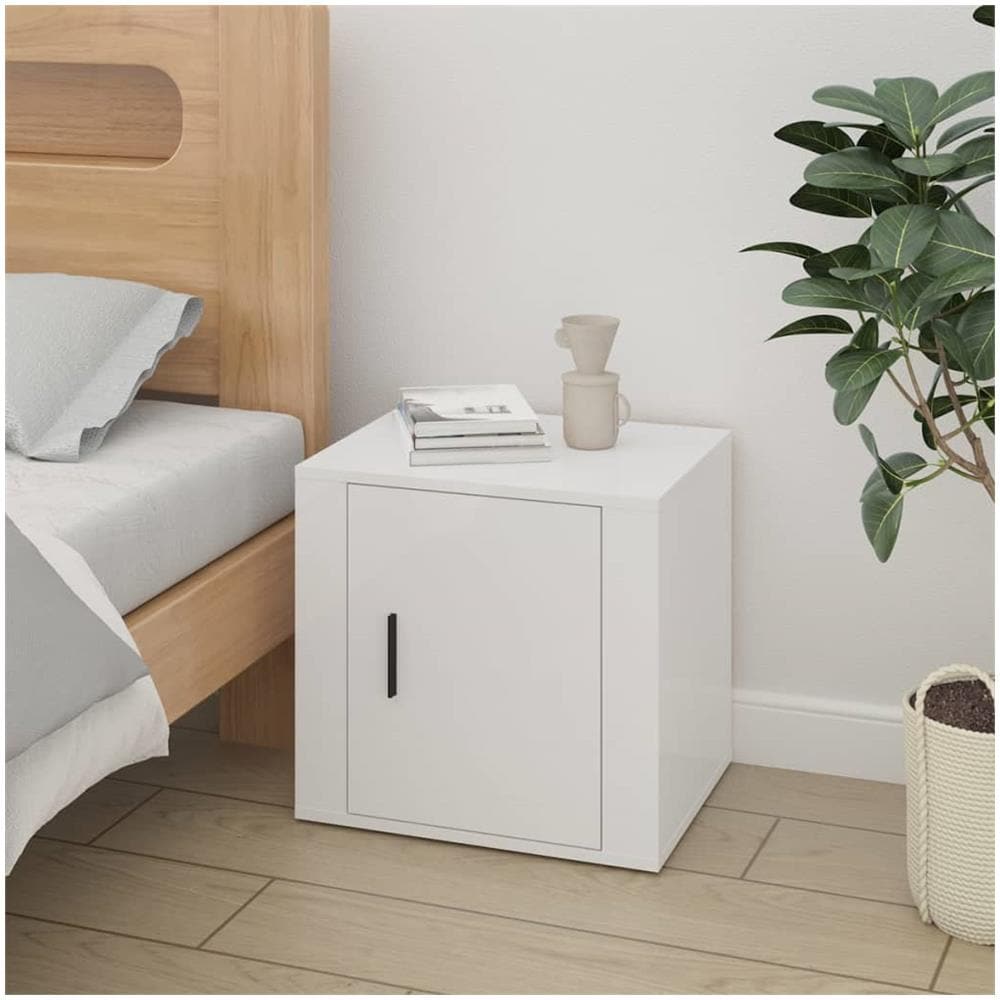 Comodino Bianco Lucido 50x39x47 Cm - Foto 1