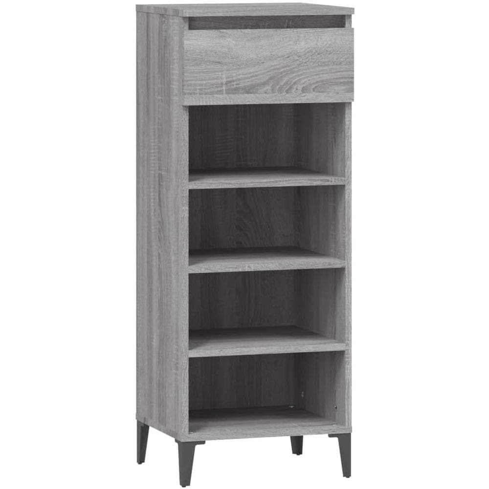 Scarpiera Grigio Sonoma 40x36x105 Cm In Legno Multistrato - Foto 2