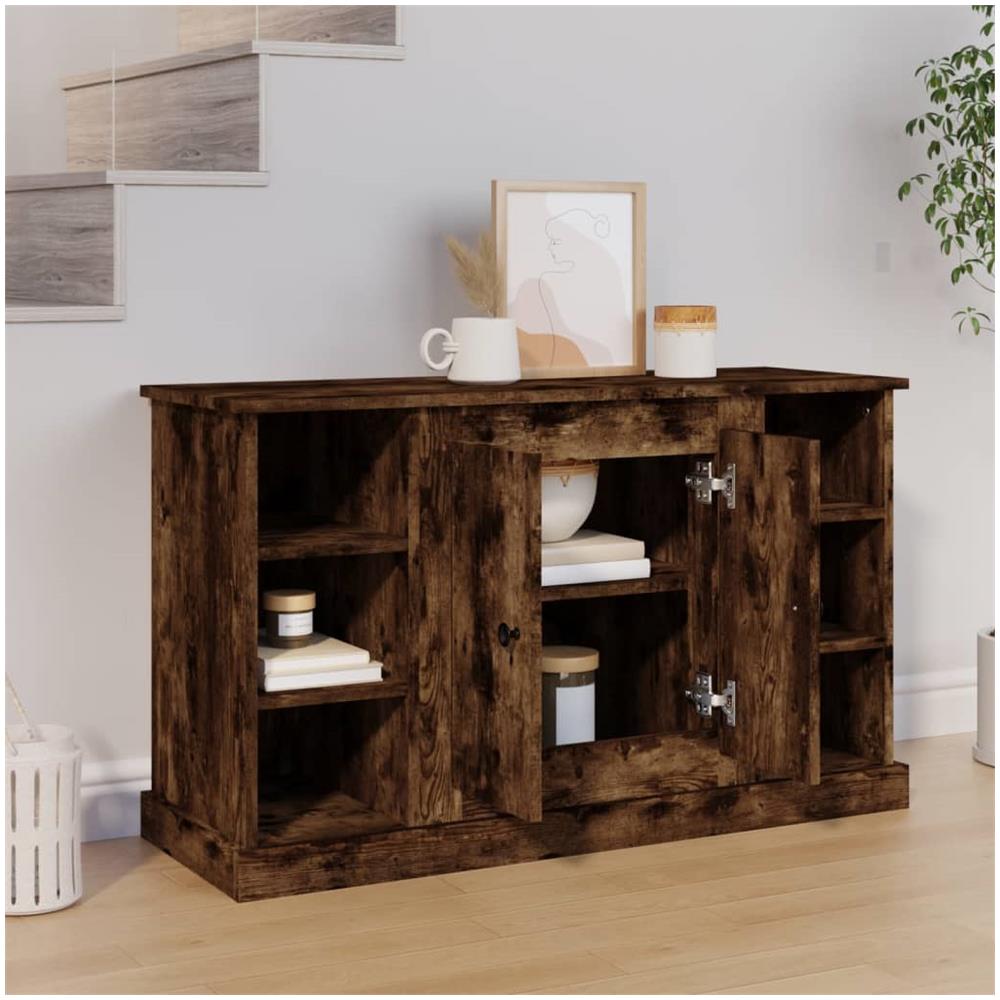 Credenza Rovere Fumo 100x35,5x60 Cm In Legno Multistrato - Foto 3
