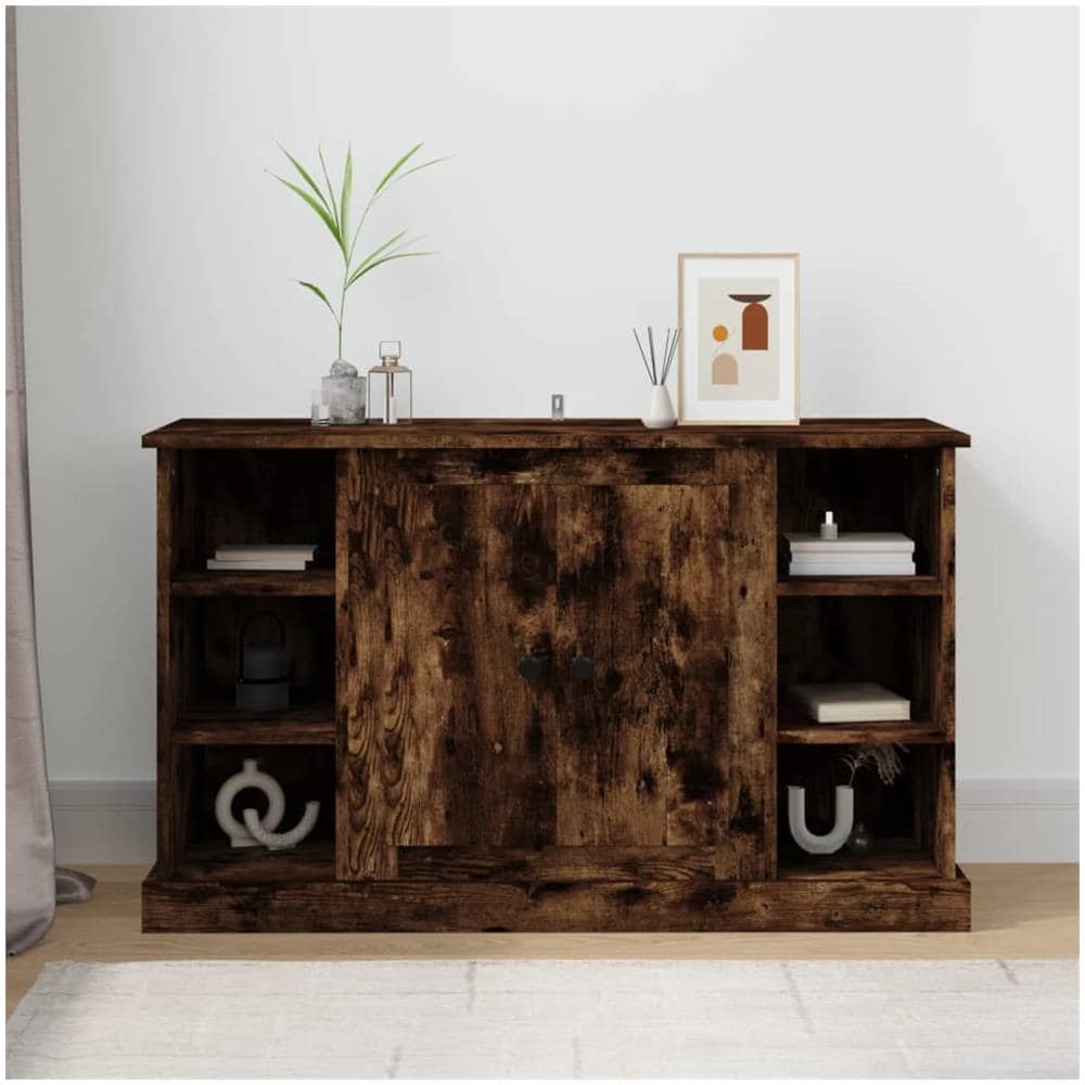 Credenza Rovere Fumo 100x35,5x60 Cm In Legno Multistrato - Foto 1